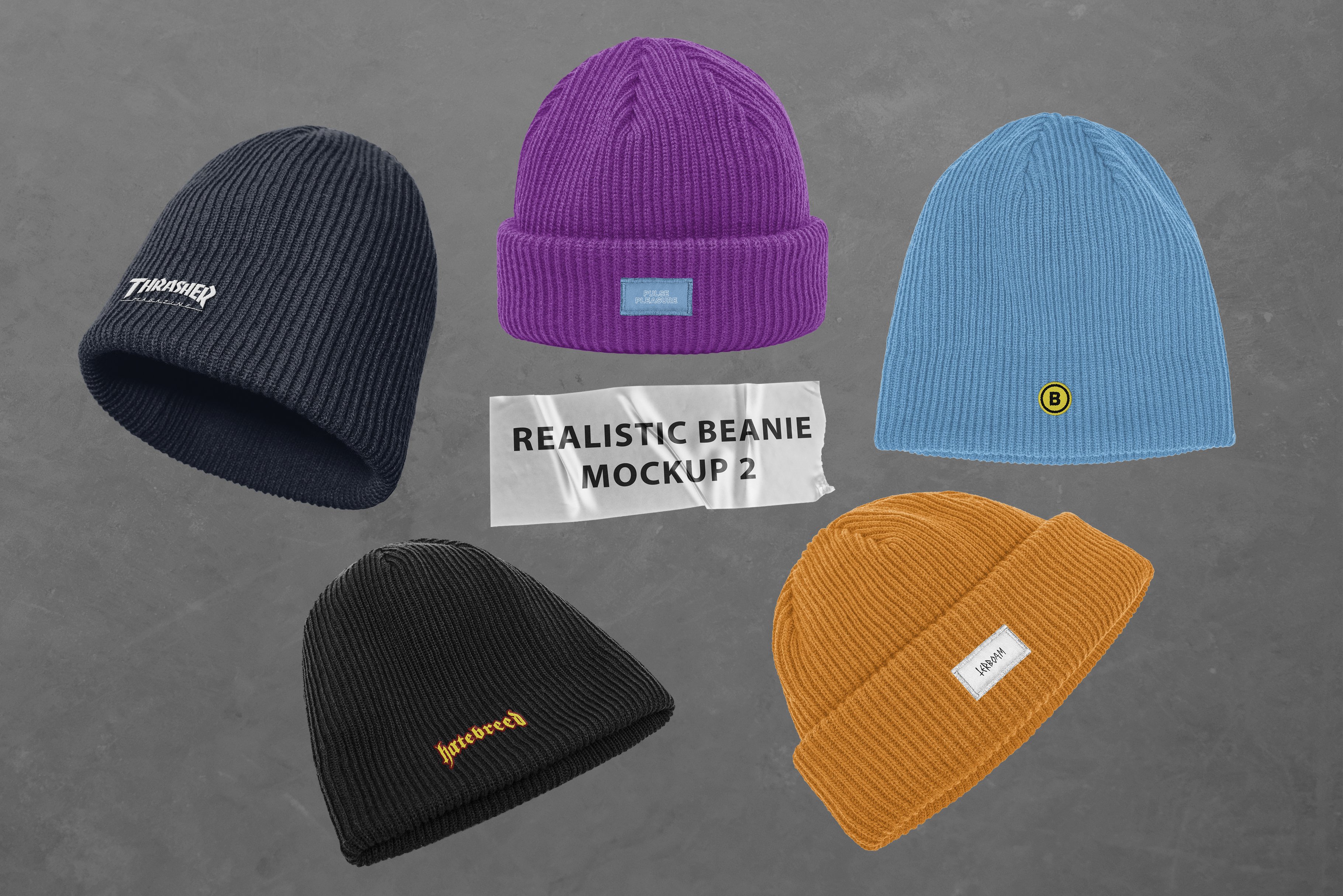 Realistic Beanie Hat Mockup 2 cover image.