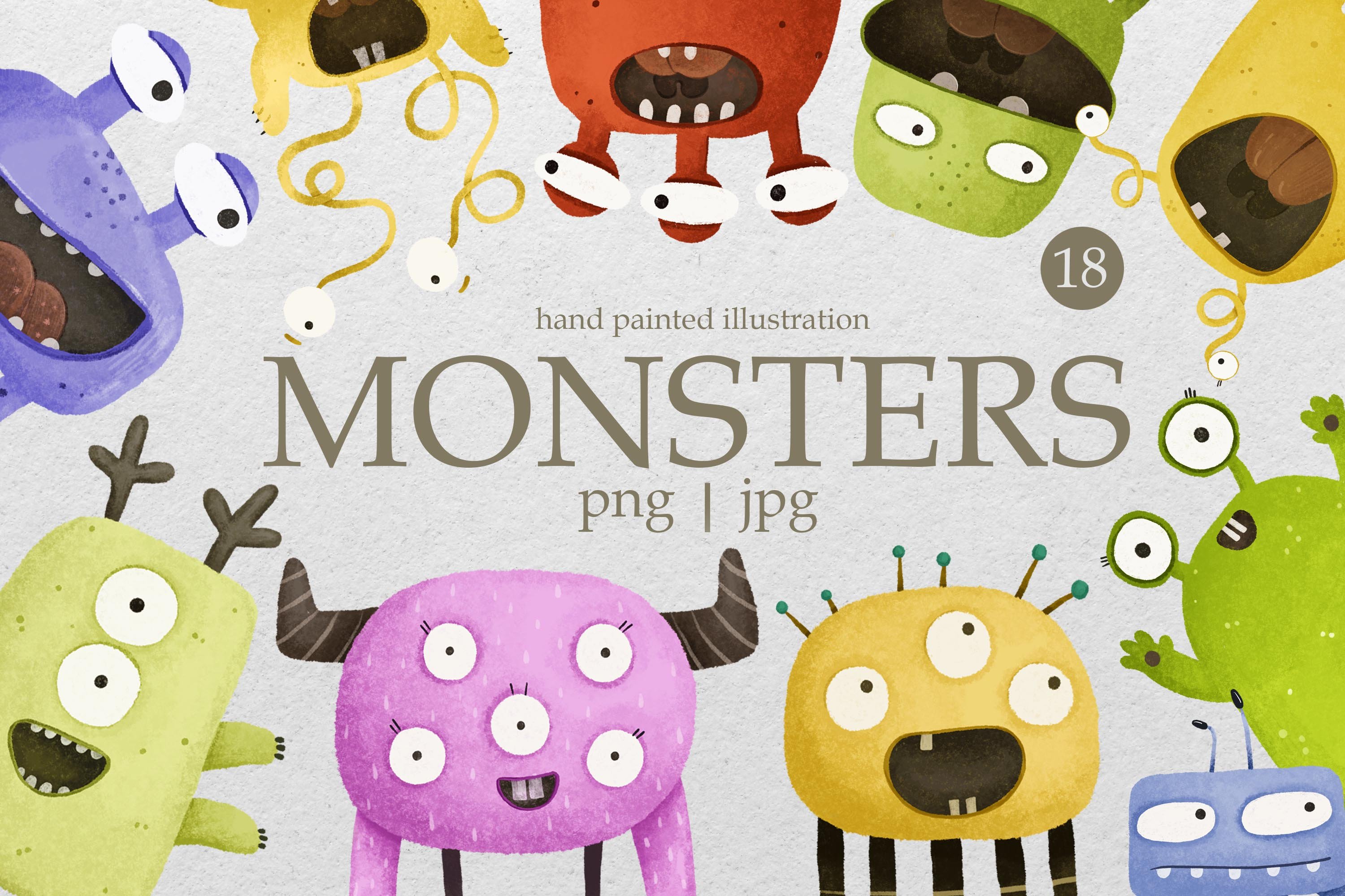 CARTOON MONSTER CHARACTERS cover image.