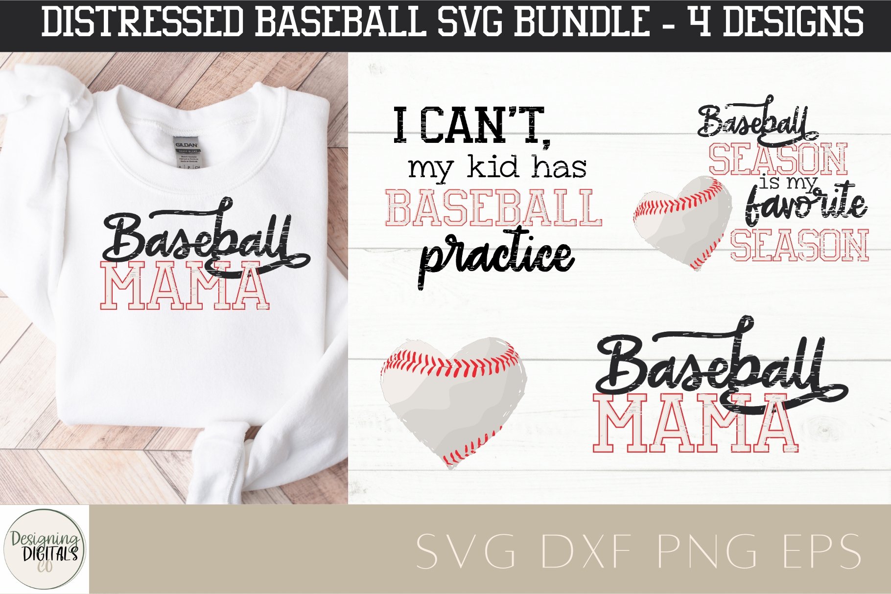 Baseball SVG Bundle, Baseball Mama cover image.