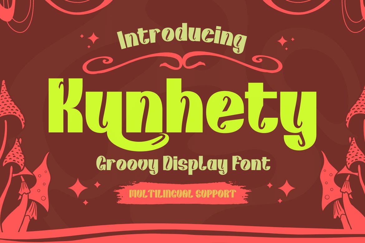 Kunhety | Groovy Retro Font cover image.