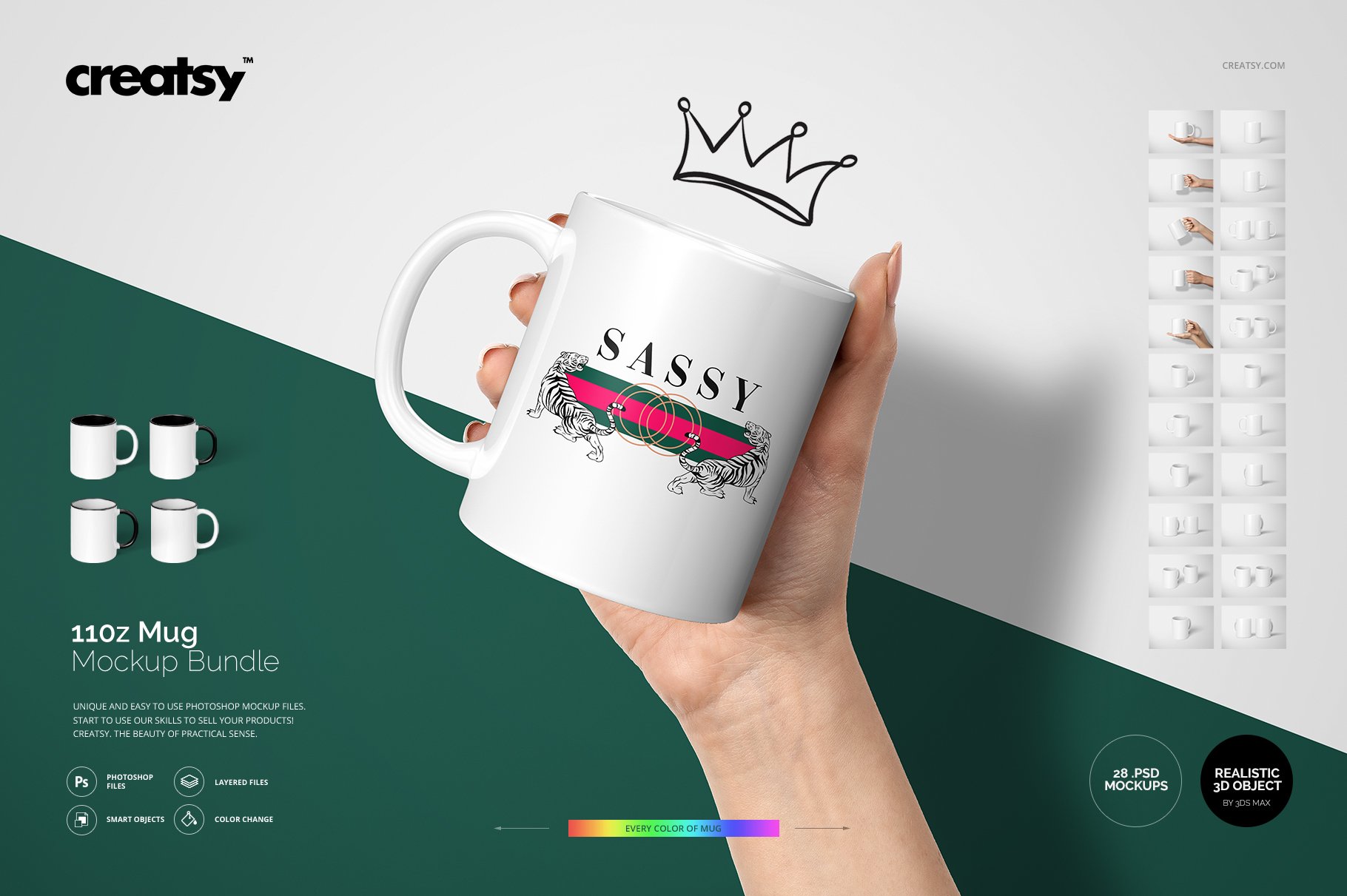 11oz Mug Mockup Bundle cover image.