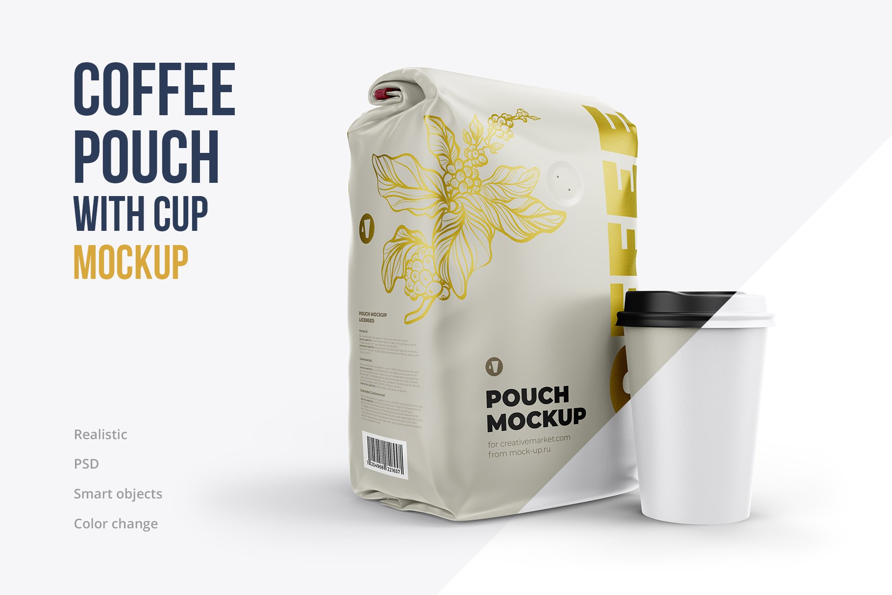 Coffee pouch with Cup. Half Side cover image.