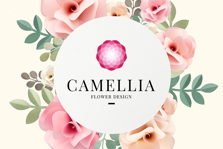 Flower Logo Camellia Logo beauty spa preview image.