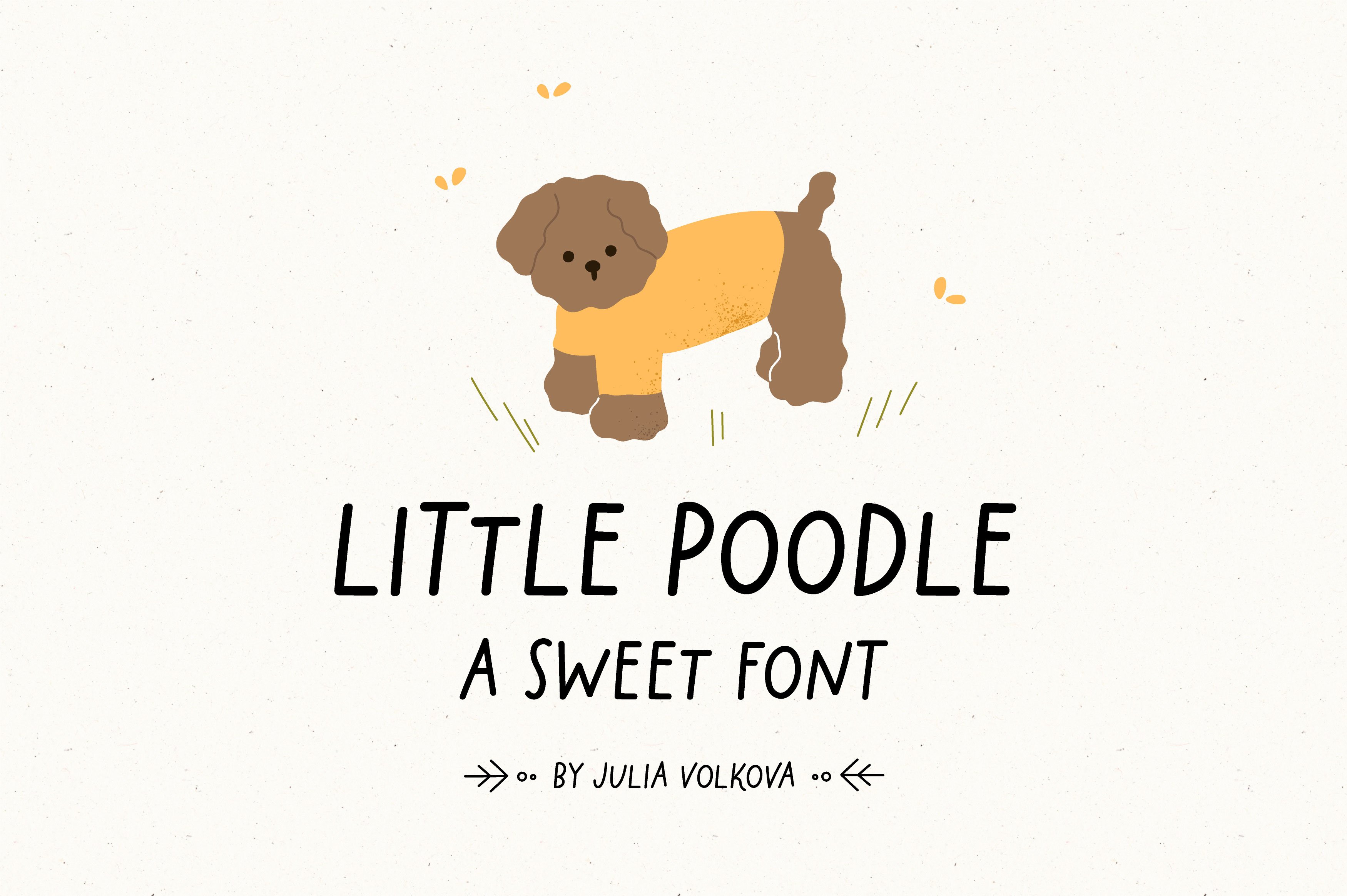 Little poodle | Sweet font cover image.