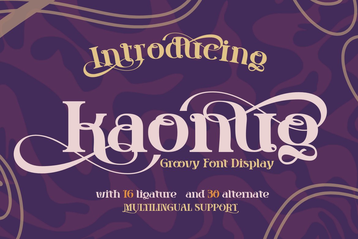 kaonug | Groovy Retro Font cover image.