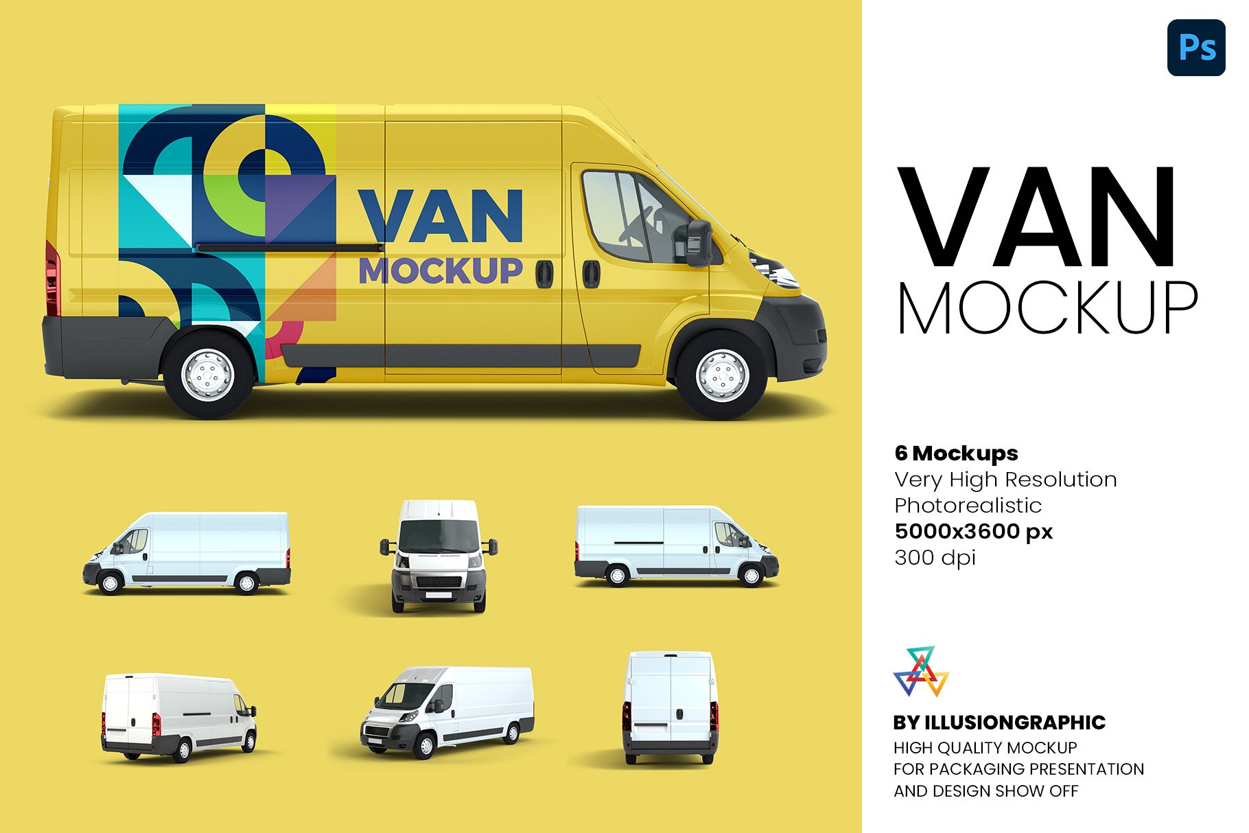 Van Mockup - 6 views cover image.