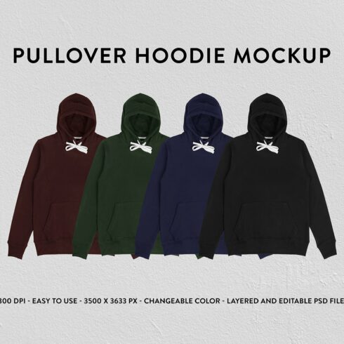 Pullover Hoodie Mockup cover image.