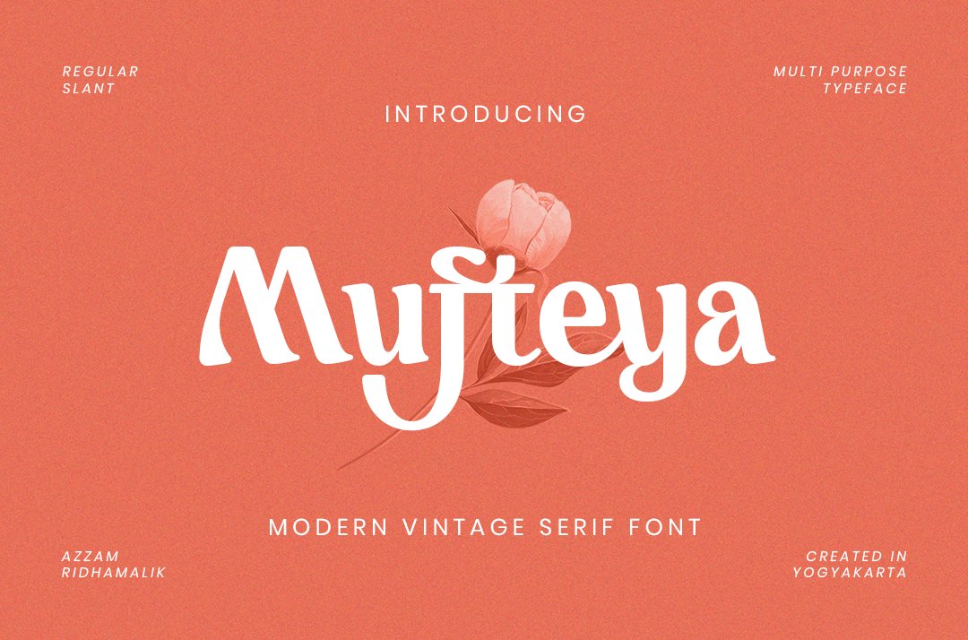 Mufteya - Retro Serif Font cover image.