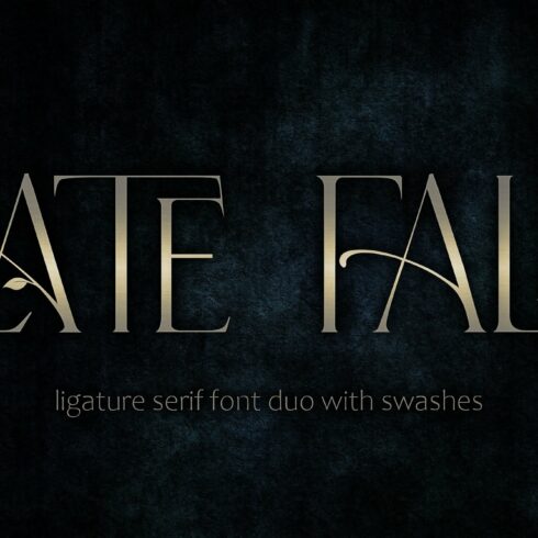 Late Fall - floral font duo cover image.