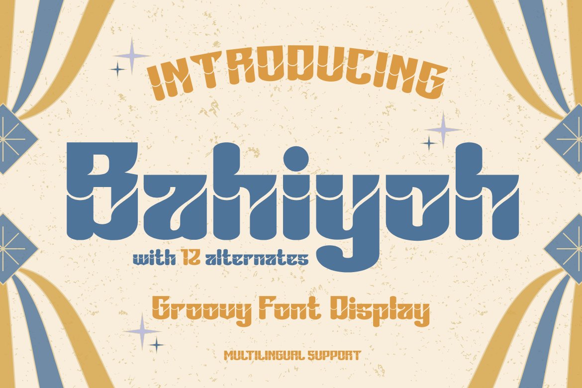 Bahiyoh | Groovy Retro Font cover image.