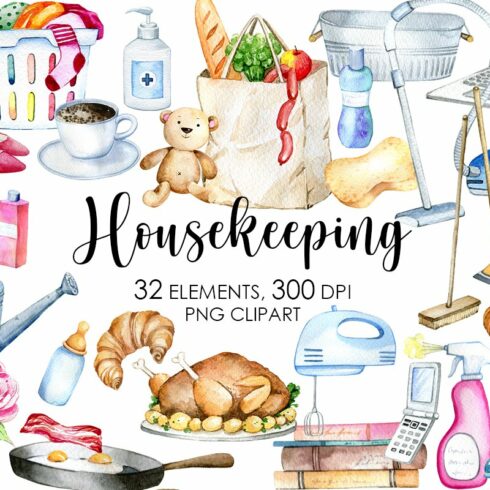 Housekeeping Clipart cover image.