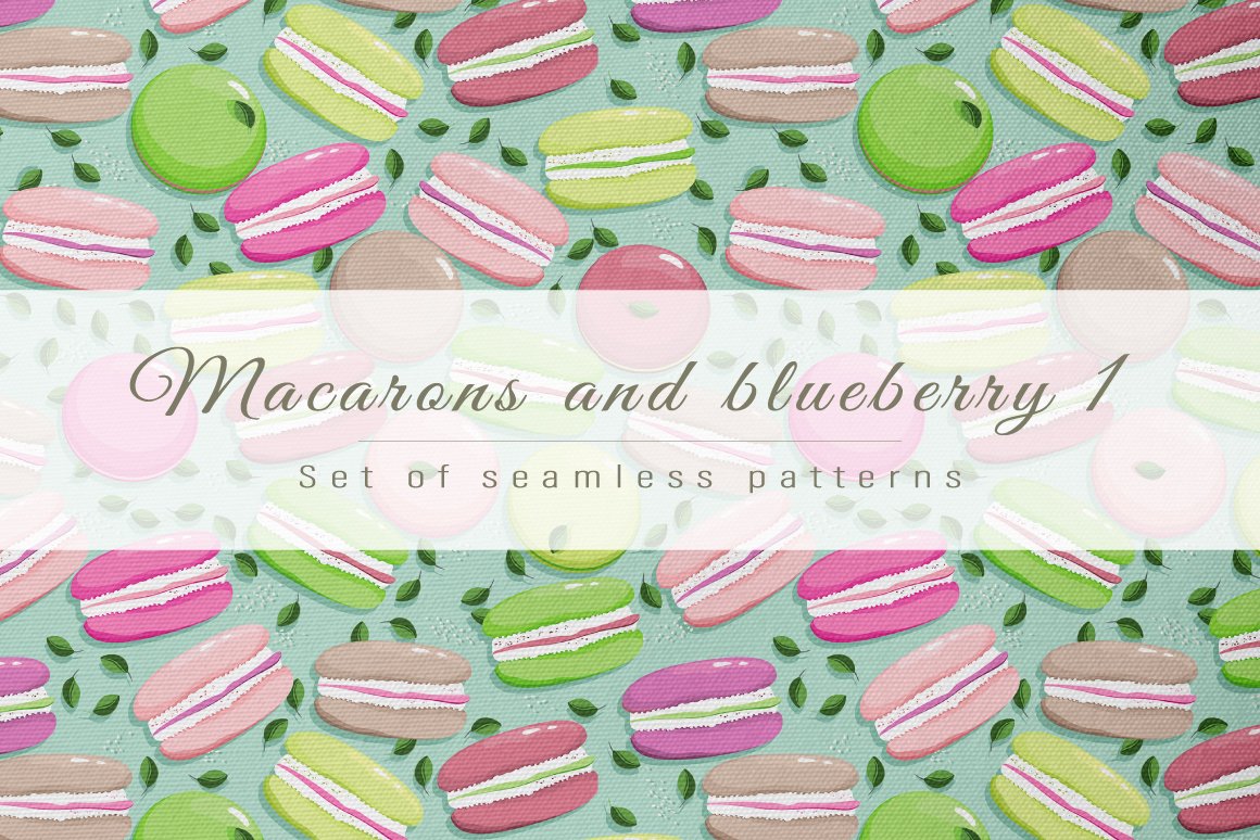 Macarons and blueberry 1 cover image.