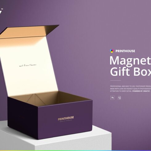 Magnetic Gift Box Mockup Set 02 cover image.
