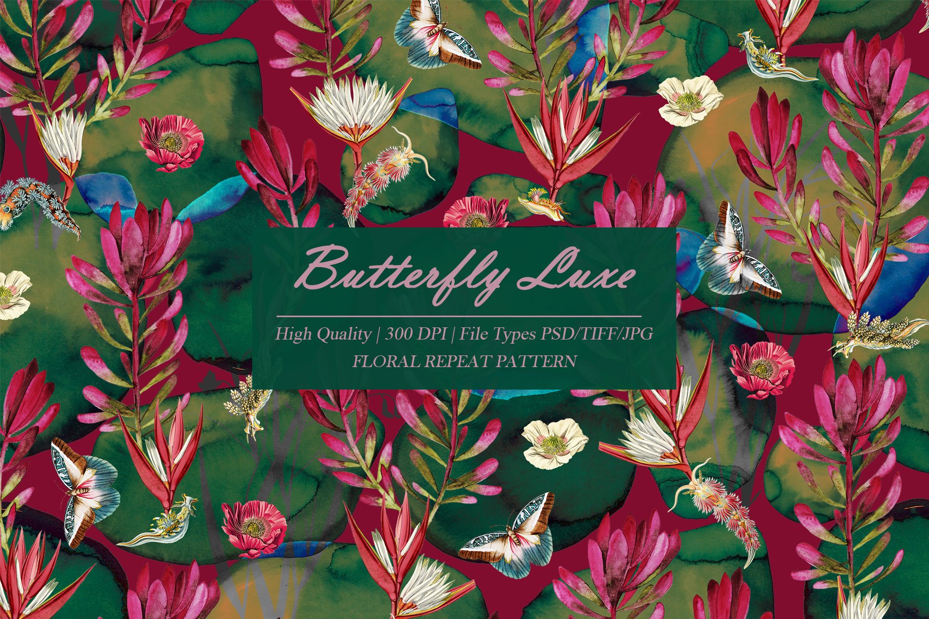 Butterfly Luxe Seamless pattern cover image.