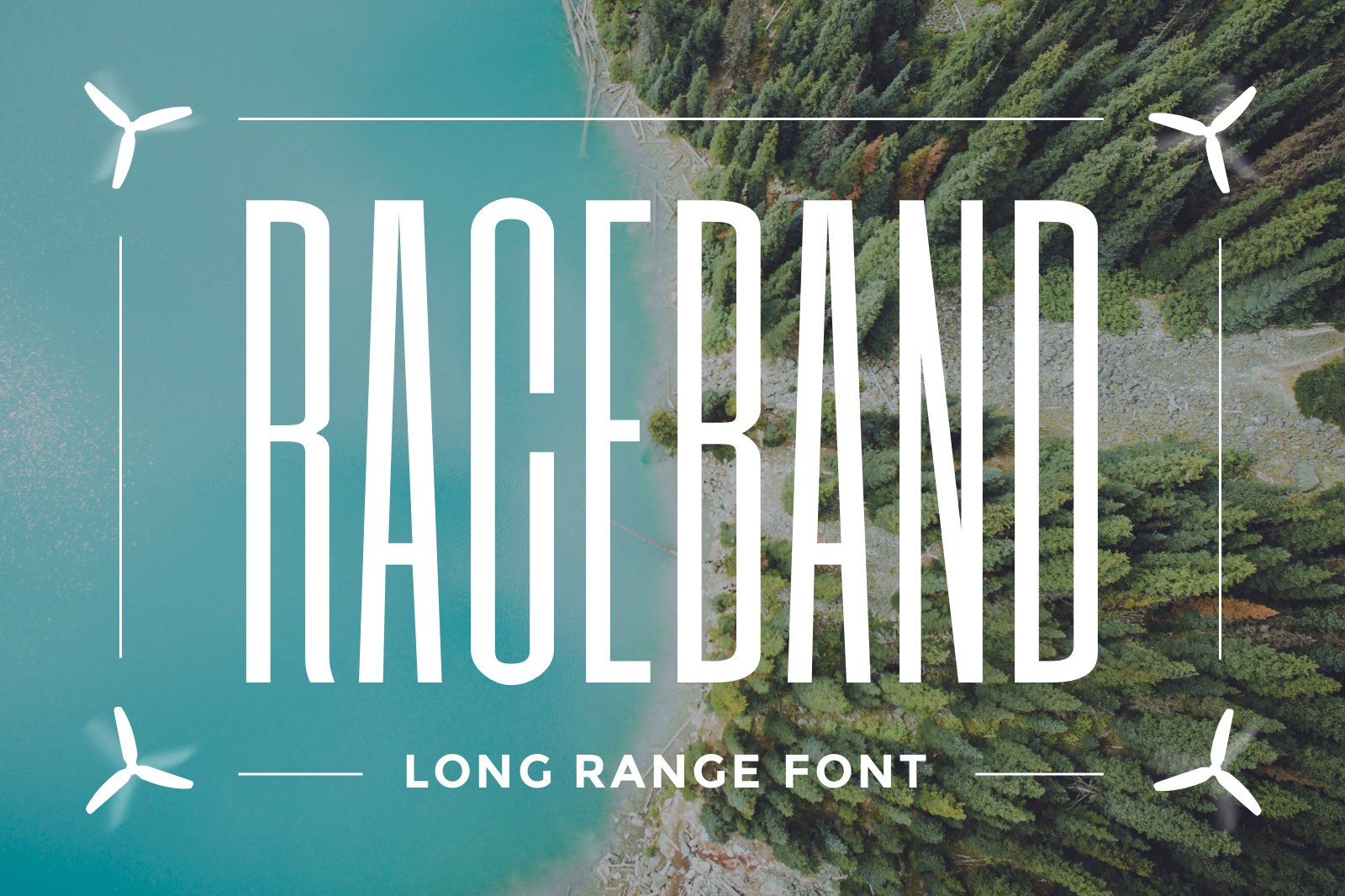 Raceband Ultra Condensed Typeface preview image.