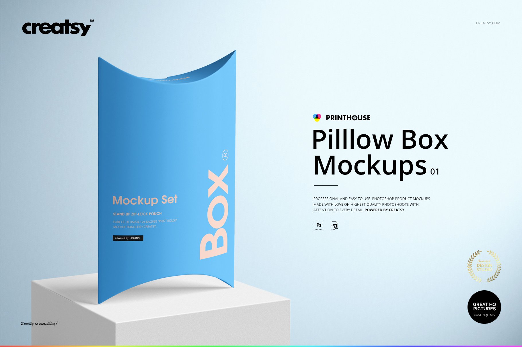 Pillow Box Mockup Set (01) cover image.