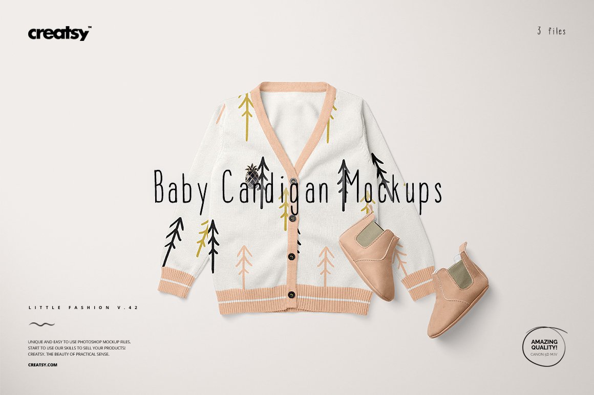 Baby Cardigan Mockup Set cover image.