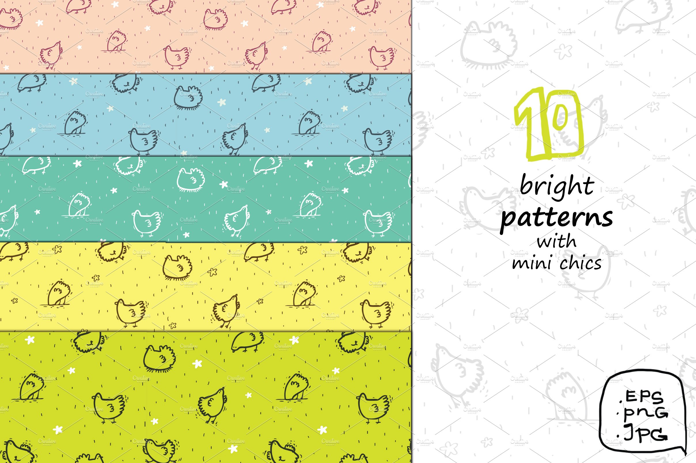 Wise Hens - 32 patterns+print preview image.