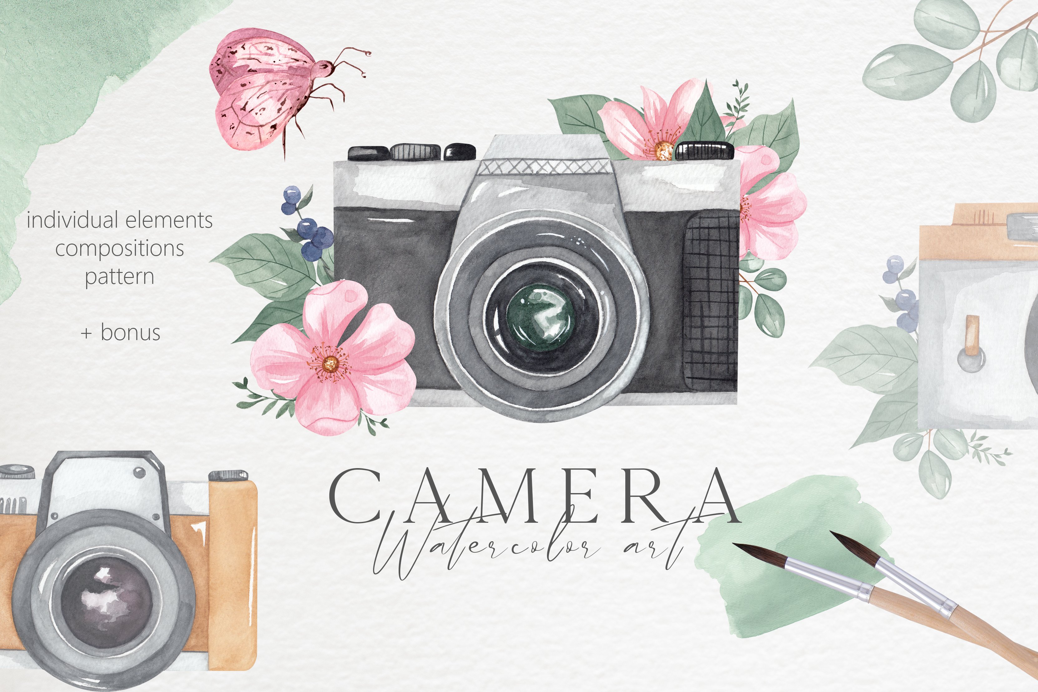 Watercolor Camera Clipart. Part II. cover image.