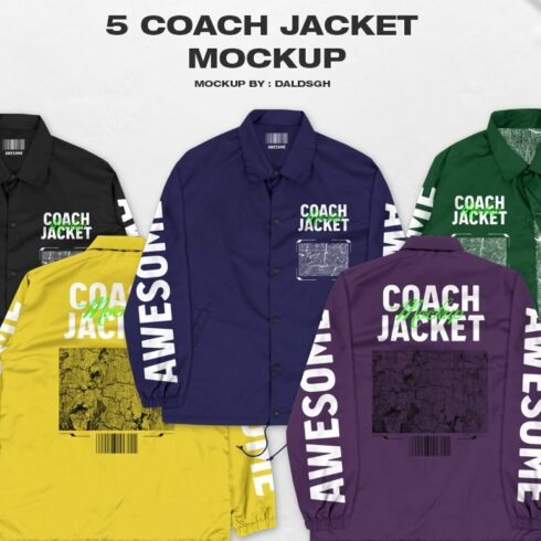 5 Coach Jacket - Mockup cover image.