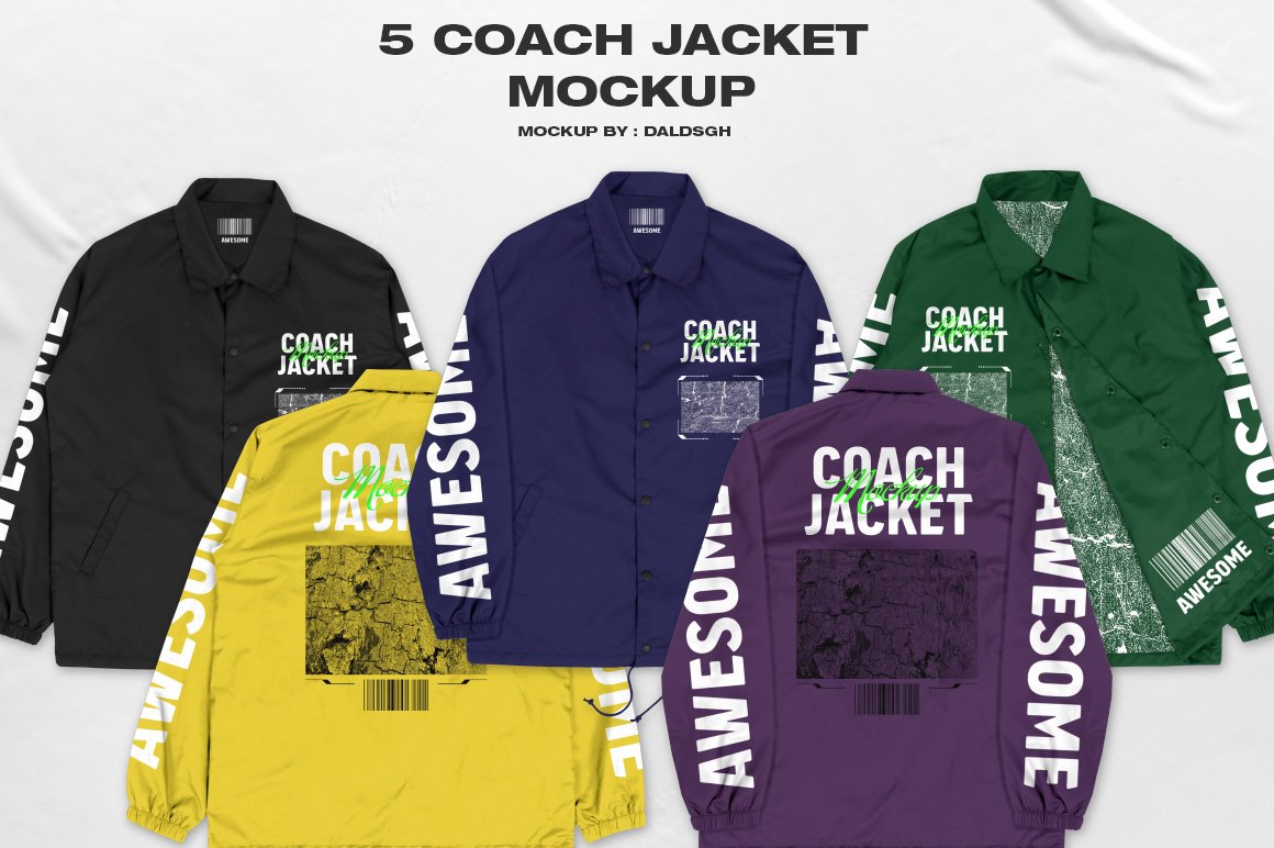 5 Coach Jacket - Mockup cover image.