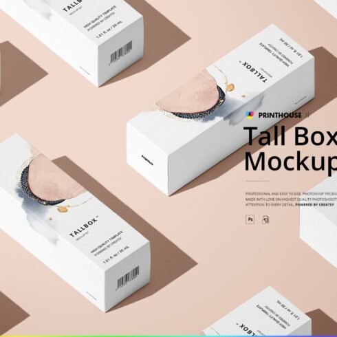 Tall Box Mockup Set cover image.