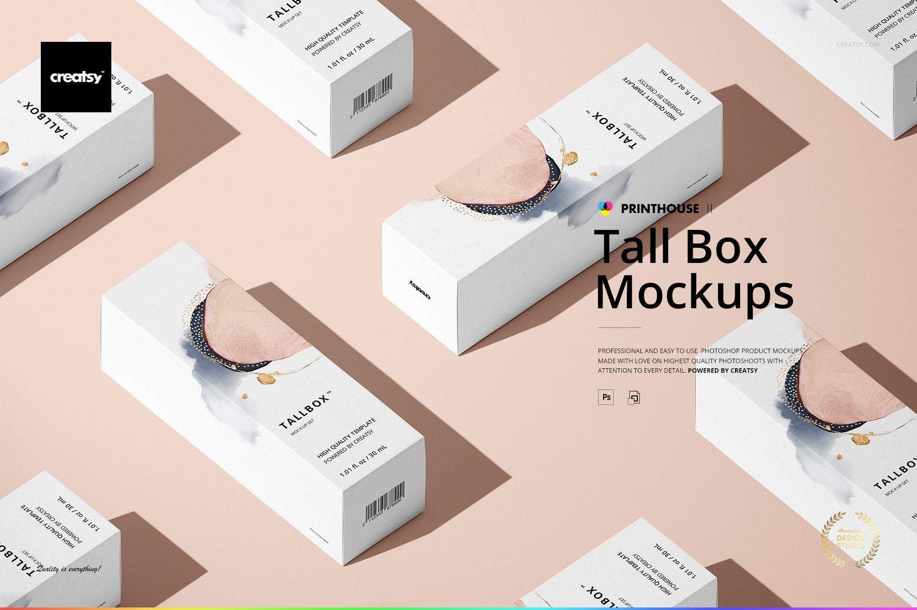 Tall Box Mockup Set cover image.