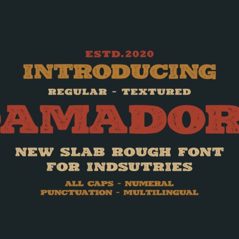 DAMADORE TYPEFACE cover image.