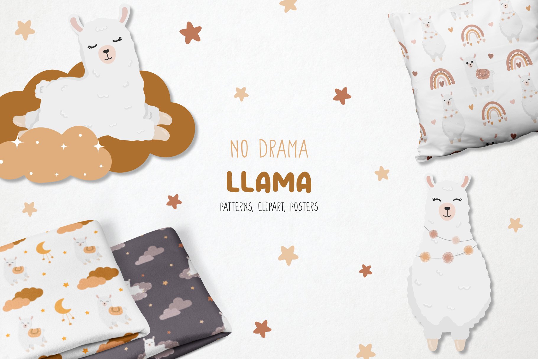 Cute llama collection cover image.