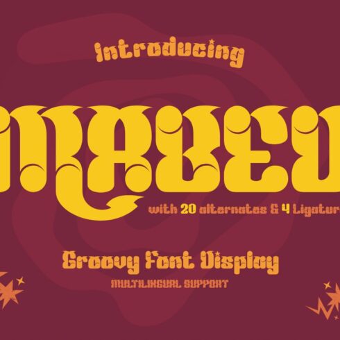 Mabed | Groovy Retro Font cover image.