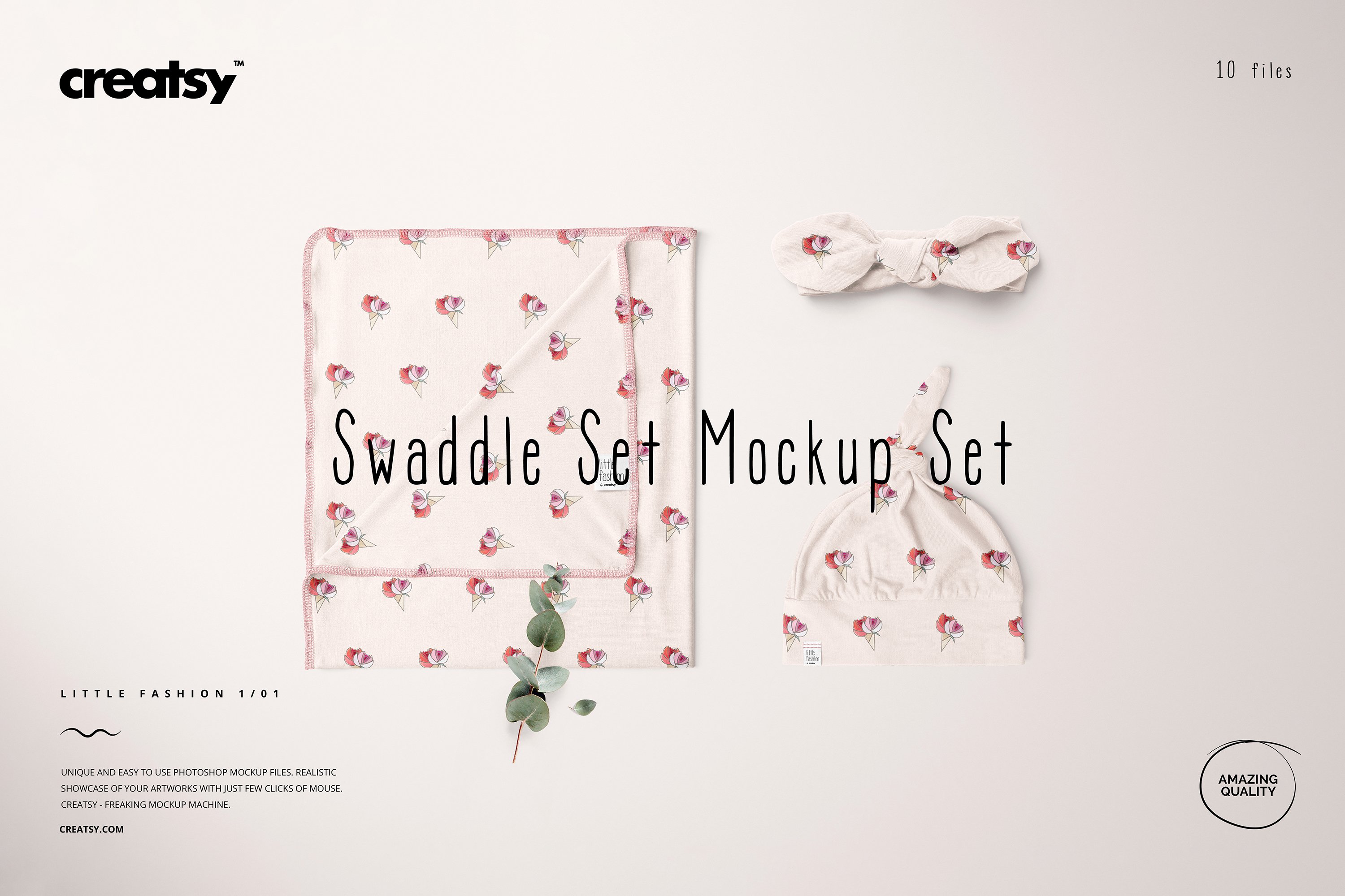 Swaddle Set Mockup Set cover image.