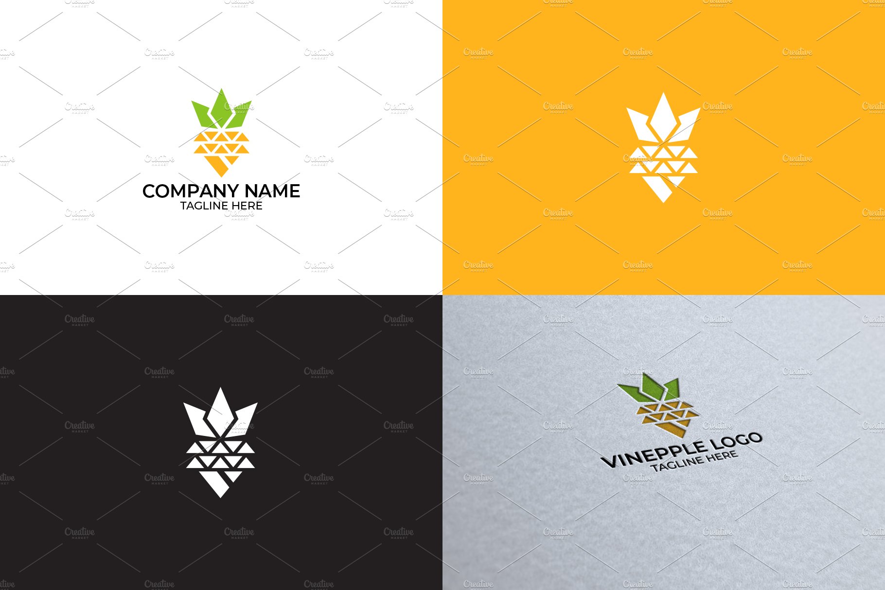 Pineapple Logo Design preview image.