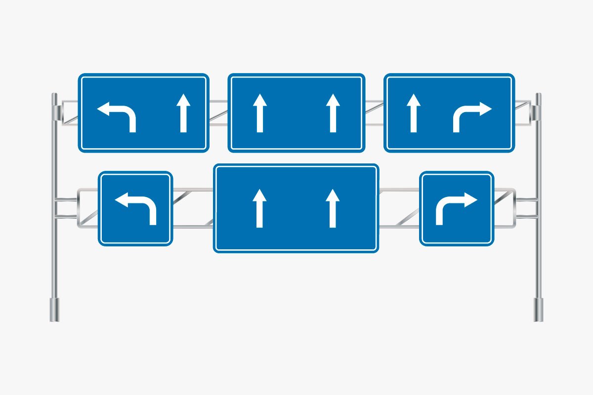 Blue Traffic billboard set vector preview image.