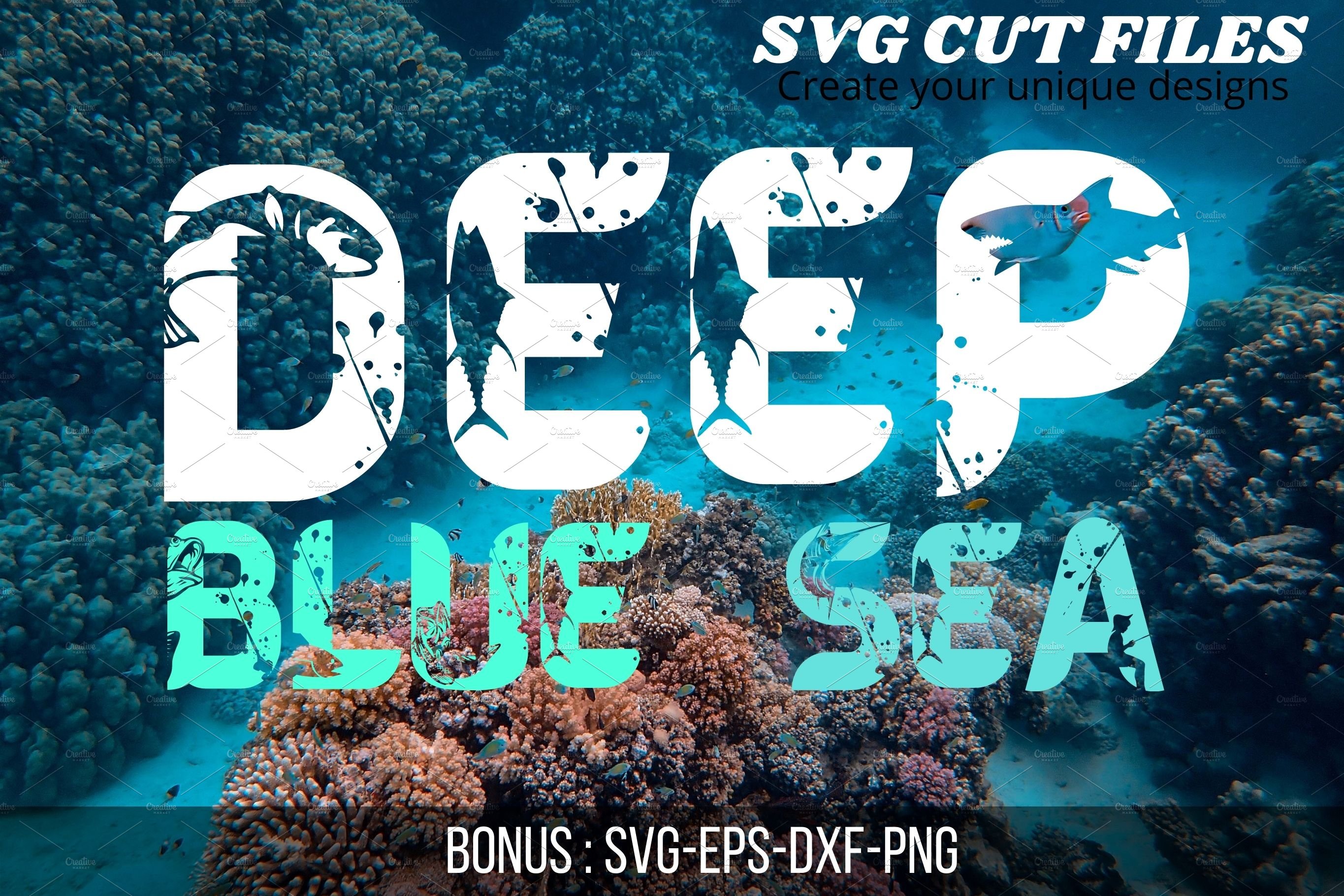 Deep Blue Sea Fishing Font cover image.
