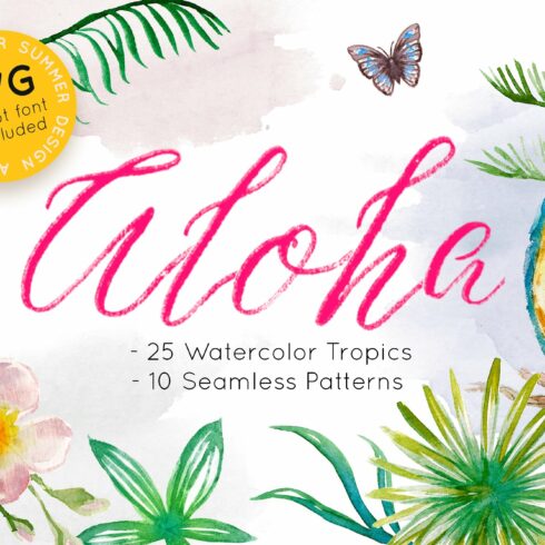 Watercolor Tropics | Script Font cover image.