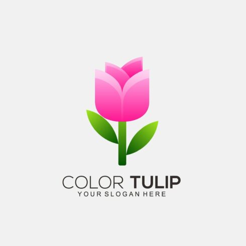 color tulip logo design gradient cover image.