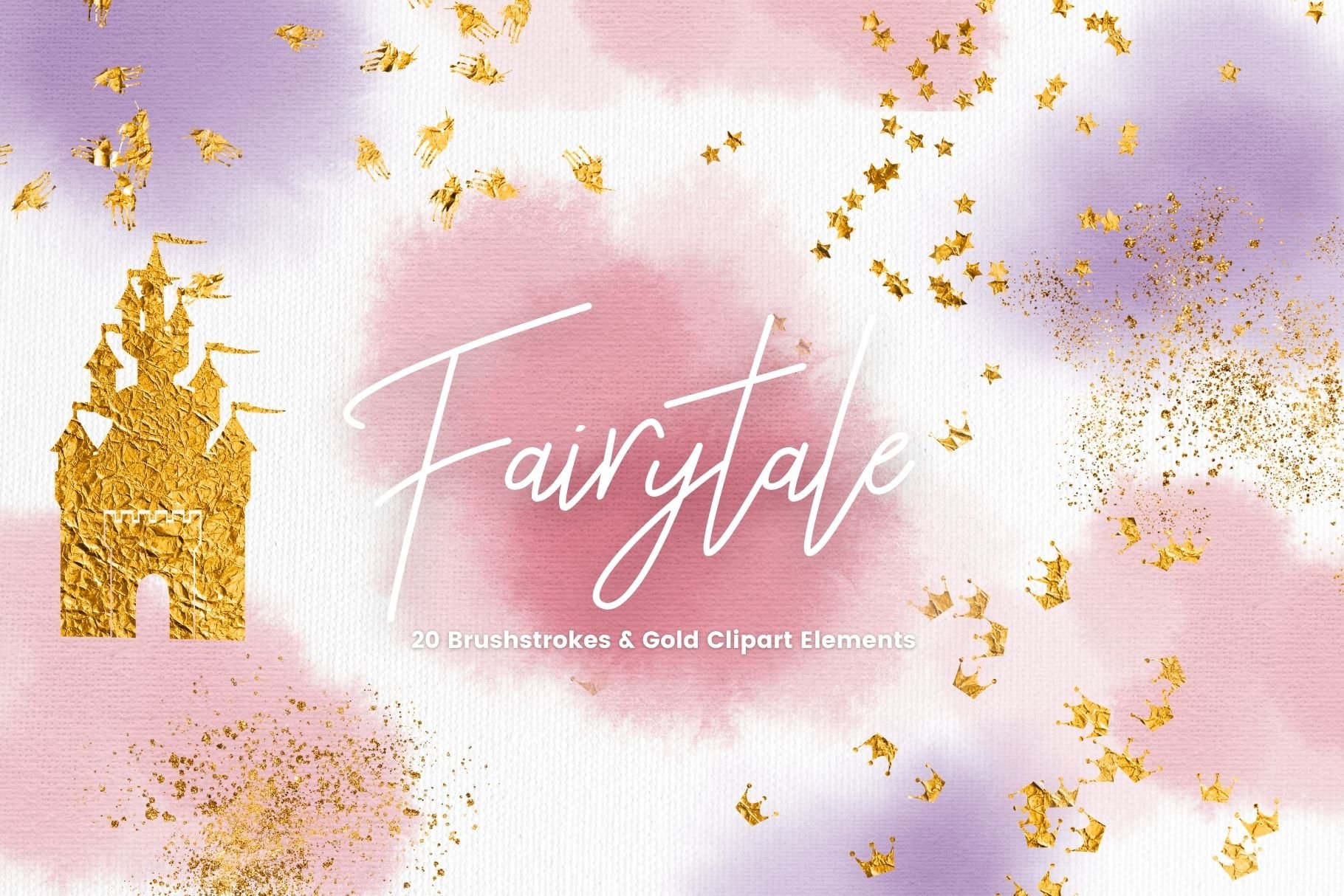 Watercolour Fairytale Clipart cover image.