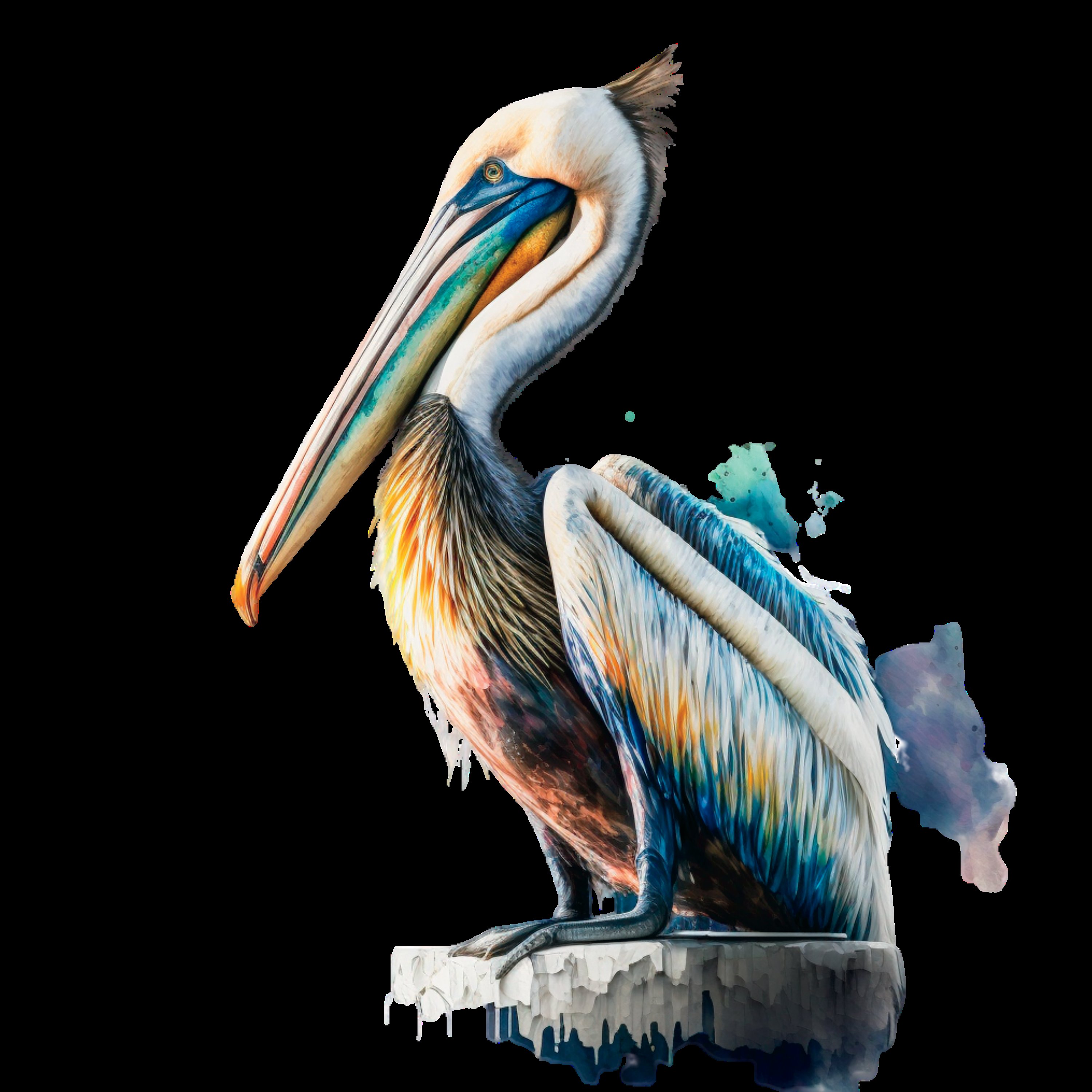 Pelican Watercolor Illustration Set preview image.