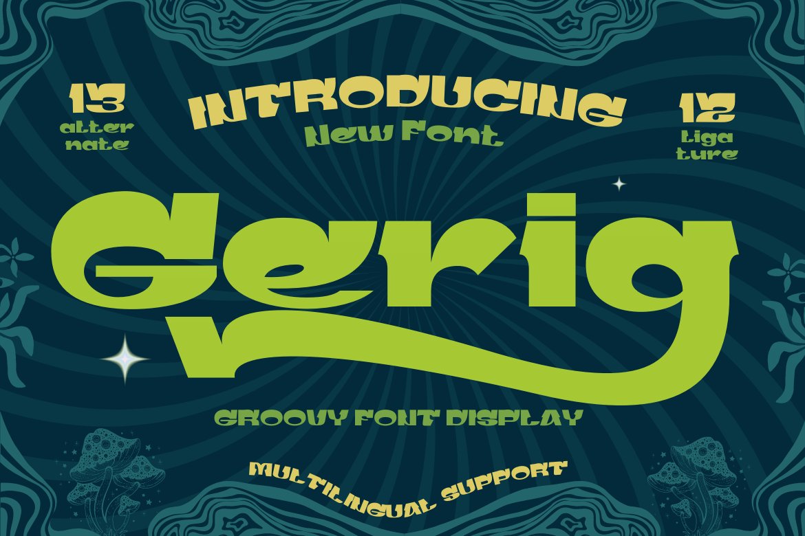 Gerig | Groovy Retro Font cover image.
