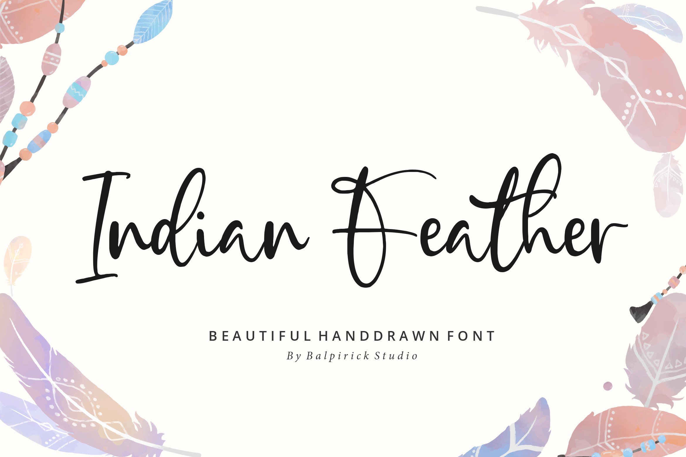 Indian Feather - Handdrawn Font cover image.