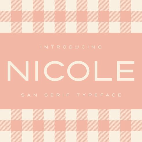 Nicole | Modern Wide San Serif Font cover image.
