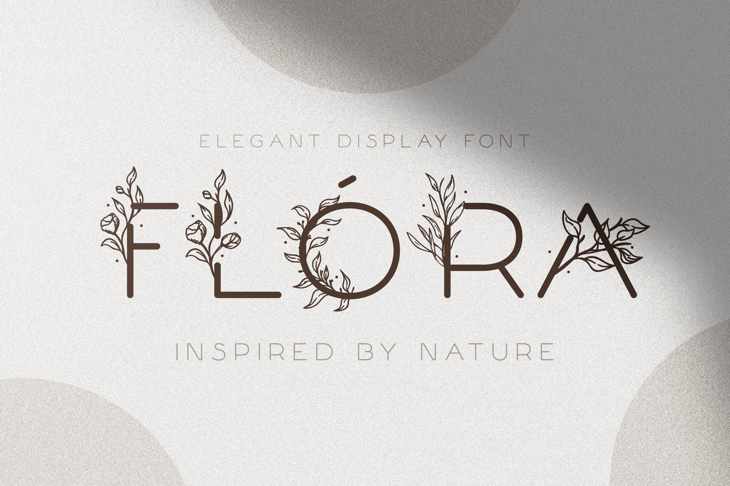 Flóra - A Delicate Floral Font cover image.