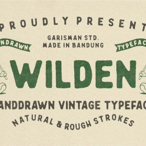 Wilden - Handdrawn Vintage Typeface cover image.