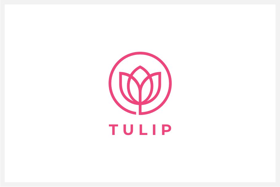 Tulip Logo Template preview image.