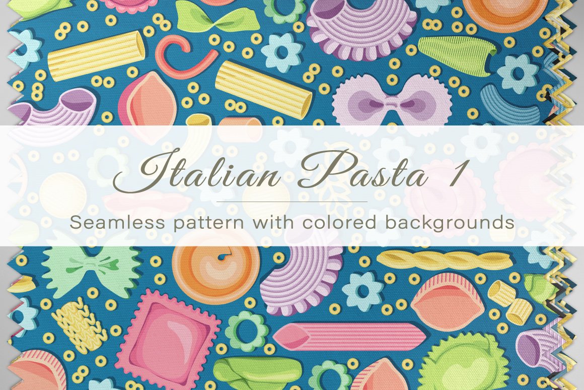 Seamless pattern of Italian pasta 1 cover image.