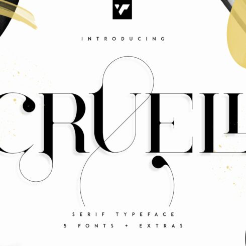 Cruell Serif Typeface - 5 fonts cover image.