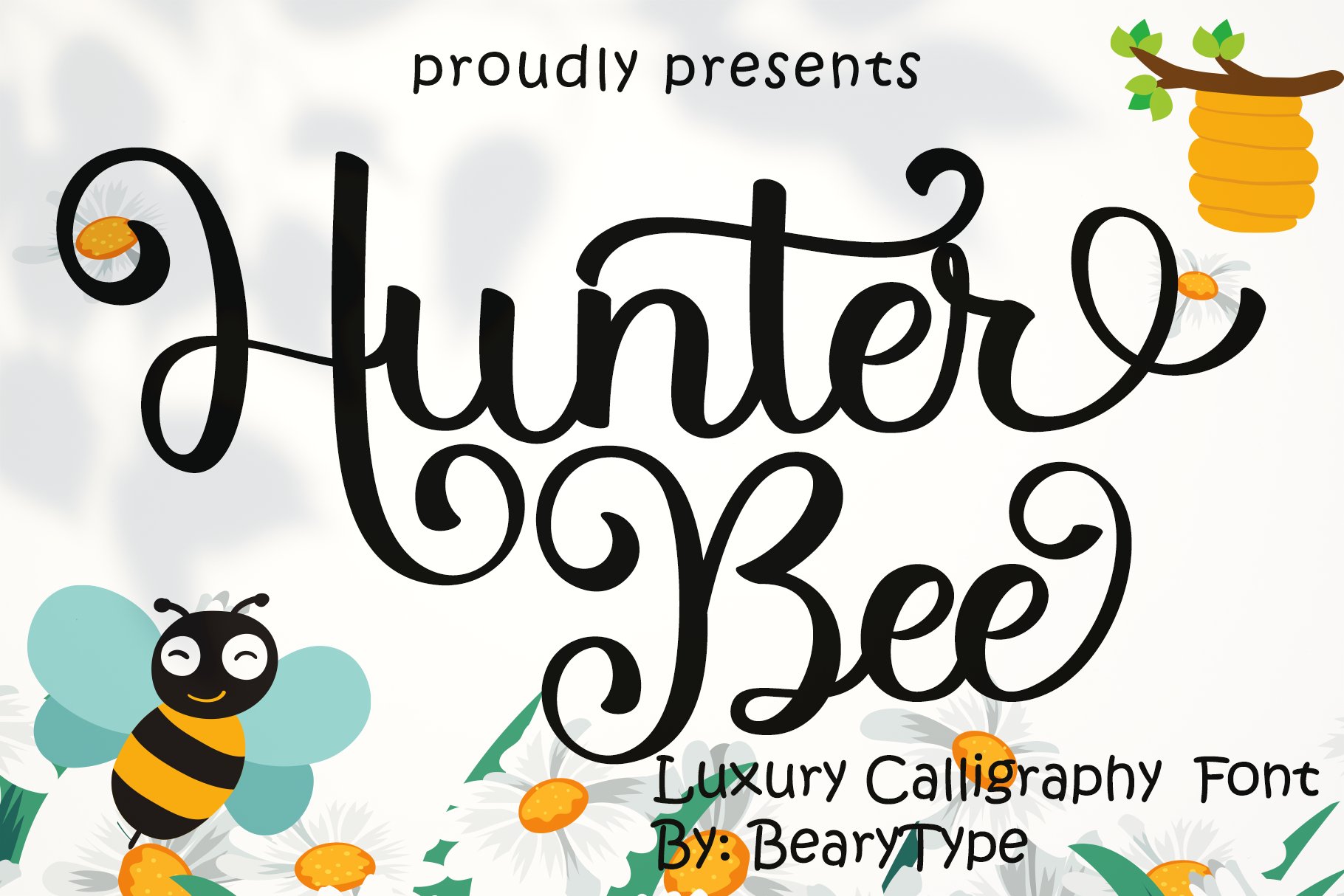 Hunter Bee - Modern Script Font cover image.