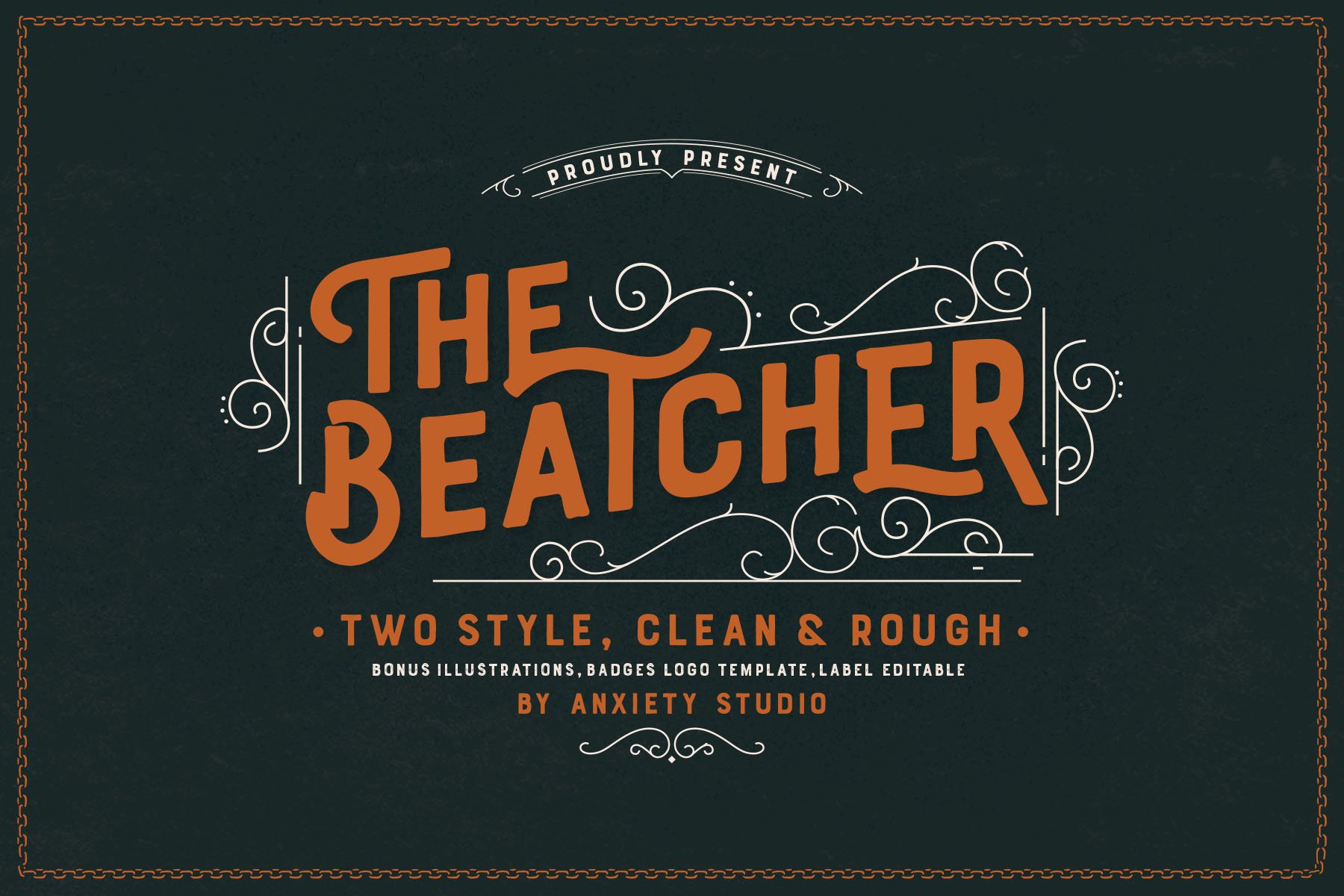 The Beatcher Typeface (Extras) preview image.