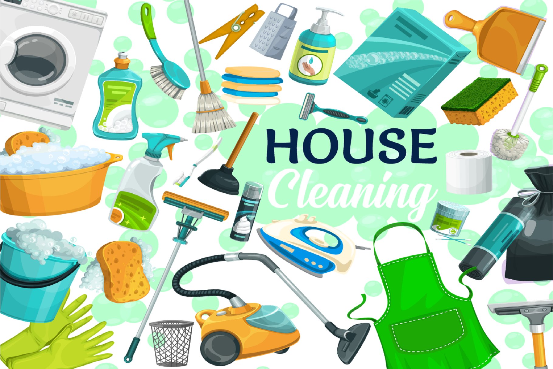 House Cleaning Clipart preview image.