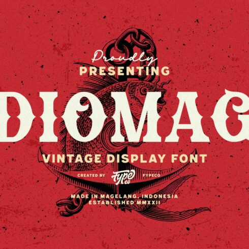 Diomag - Vintage Display Font cover image.
